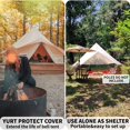 thumbnail image 3 of DANCHEL OUTDOOR Lona impermeable para 4 estaciones para tienda de campaña yurta, cubierta protectora portátil para tienda de campaña, toldo protector para B5, tienda de campaña con campana de 16,4 pie, 3 of 5