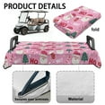 thumbnail image 6 of Yuyamidu Santa Claus Golf Cart Seat Covers Warm Flannel Golf Cart Cushion Covers HO-HO-HO Club Car Seat Towel Blanket Easy to Install, Pink Christmas Decor, 6 of 8