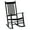 Black, variant on Outsunny Wooden Porch Rocking Chair Outdoor Patio Rocker Garden Single Leisure Reclining Seat Armchair Black
