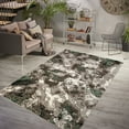 thumbnail image 5 of MDA Home Rhodes 7'11''x10'6'' Abstract Square Area Rug in White/Anthracite Gray, 5 of 5