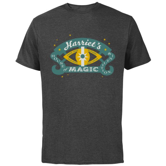 Disney Haunted Mansion Movie Harriet’s House of Magic Logo - Short Sleeve Cotton T-Shirt for Adults - Customized-Charcoal