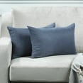 thumbnail image 1 of 3S Brother's Solid Cushion Cover Super Soft & Cozy Home Décor Throw Pillow Case for Chair Couch Bedroom & Livingroom Décor Pillowcase with Invisible Zipper Set of 2 Pieces - Sky Blue 12"x20" Each, 1 of 8