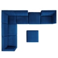 thumbnail image 5 of Modway Sanguine Channel Tufted Performance Velvet 7-Piece Left-Facing Modular Sectional Sofa in Navy, 5 of 10