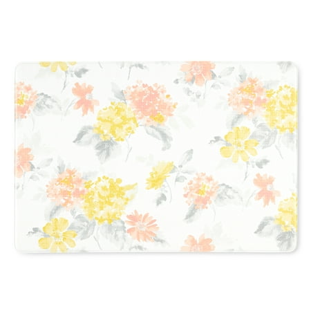 

Martha Stewart Amber Floral Daisy Stripe Reverisble Water Resistant Kitchen Mat Yellow/Coral 20 x30