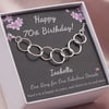 Anavia 70th Birthday Gift for Mom, 70 Year Old Birthday Gift for 70th Woman Friend -[7 Regular Circles, Custom Name]