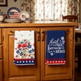 thumbnail image 5 of EGNMCR 2PC Independence Day Themed Kitchen Dishes Towels/Hand Towels Highly Absorbent Patriotic Decorative Dishes Towels For Home Suitable For Cooking And Baking Polyester fiber towels, 5 of 5