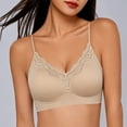 thumbnail image 2 of Lace Bras No Underwire New Wireless Bras for Women's Adjustable Spaghetti Strap Push up Bralettes Lace Patchwork Lift Support Bra Daily Wear, 2 of 6