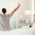 thumbnail image 3 of yeacher Multicolor LED Projection Alarm Clock with USB Charging, 7 Color Options, Dual Alarms, 5 Brightness Levels, Snooze Function, 12/24H Format, White, 3 of 6
