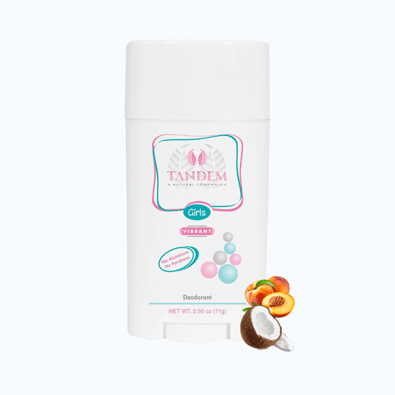Tandem Vibrant Natural Deodorant for Kids Stone Fruit Coconut, 2.5 oz