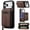 Coffee, variant on GJL 2-in-1 PU Leather Wallet Case for iPhone 18 Pro, RFID Blocking Detachable Magnetic Zipper Purse Cover, Compatible with MagSafe, Red