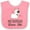 Pink and White, variant on Inktastic Nonnie Loves Me Grandchild Dog Boys or Girls Baby Bib