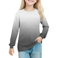 thumbnail image 2 of Cowsor Girl's Crew Neck Tie Dye Sweatshirts with No Hood Casual Color Block Long Sleeve Pullover Tops, 2 of 7