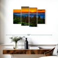 thumbnail image 3 of Elephant Stock Clingmans Dome Dramatic Sunset Wall Art - Horizontal Multi Panel Canvas - 4 Pieceliving Room Wall Decor - Photography Nature Multi Panel - Orange And Green Decor - 36" x 22", 3 of 8