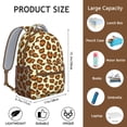 thumbnail image 6 of Leopard Print Backpack for School,Cute School Bag,Schoolbag with Adjustable Shoulder Straps & Padded Back,15.3"x11"x6.7", 6 of 6