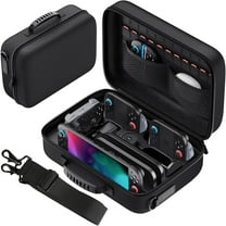 Lmcpa Hard Carrying Case for Nintendo Switch 2, Portable Travel Storage Bag and Accessory Organizer, Shockproof Protective Case with Shoulder Strap, Black