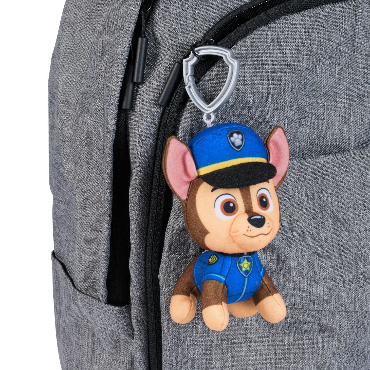 PAW Patrol: Rescue Wheels, 4-Inch Chase Plush Toy, Miniature Stuffed Animals with Keychain Clip, Kids Toys for Boys and Girls 3+