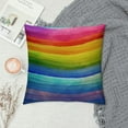 thumbnail image 2 of Nawypu Rainbow Throw Pillow Covers Sea Home Decor Colorful Decorative Pillowcase Soft Cushion for Bed Sofa Couch,, 2 of 5