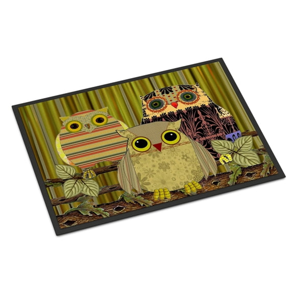 Carolines Treasures PJC1091MAT Fall Wisdom Owl Door Mat Indoor Rug or Outdoor Welcome Mat 18x27 Doormat 27"L x 18"W