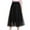 Black, variant on Womens Midi Skirt Summer Casual Flowy Swing Hollow-Out Skirts Elastic High Waist Skirts
