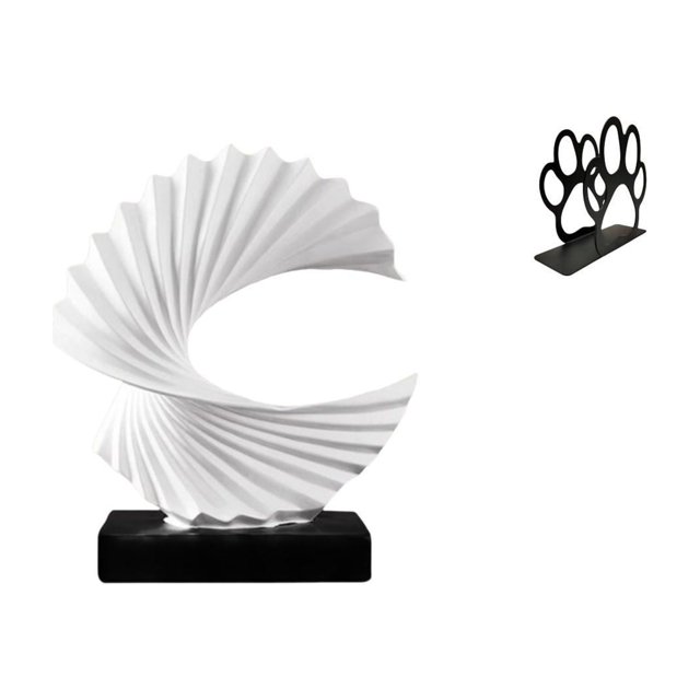 Escultura de ola, soporte de servilleta de hierro, dispensador de toallas de papel, estatua de resina, estante de pañuelos con forma de pata, decoraci
