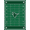 Green White, Pattern 4, variant on ODIKA Star Emblem With Vintage Sports Pennant Border Design Refined for Dorm Room, Small Living Apartment, Stain Resistant Low Profile