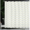 thumbnail image 4 of Ambesonne Grey Shower Curtain, Vintage Chevron, 69"Wx75"L, Yellow Grey, 4 of 5