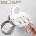 thumbnail image 4 of Luxear 4 Packs Shower Caddy Suction Cup Set - Shower Shelf+Soap Dish+Suction Hooks - NO-Drilling Removable Powerful Waterproof DIY Shower Organizer for Shower Bathroom Kitchen, 4 of 8
