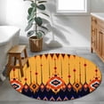 thumbnail image 3 of Round Rug 3.3Ft Washable Non-Slip, Ethnic Boho Circle Area Rugs for Living Room Bedroom, Vintage Abstract Geometric Textured Indoor Floor Mats Carpet Runner for Home Decor Aesthetic, 3 of 8
