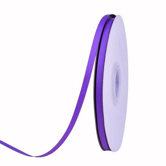 Purple Grosgrain Ribbon - 1/4 Inch Wide - 50 Yard Spool