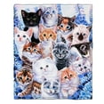 thumbnail image 2 of Manta Polar con Estampado de Gatitos Dawhud Direct tamaño Queen 75 x 90 pulgadas, 2 of 8