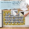 thumbnail image 5 of Yellow Sunflower Cabinet Curtain 35"Wx35"L,Dustproof Under Sink Skirt with Self Adhesive Tape,Summer Bee Floral Black White Plaid Cabinet Curtain Cover for Kitchen Sink,Bathroom Vanity,Laundry Room, 5 of 9