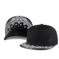 thumbnail image 3 of Gorra de béisbol Quanhaigou snapback con estampado paisley floral, 3 of 8