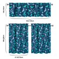 thumbnail image 6 of Kitchen Curtains 36 Inch Short - 3 Panel Set, Shark Whale Dolphin Ocean Theme, Rod Pocket Window Curtain, 100% Polyester for Nautical Farmhouse Kitchen, Easy Wash, 6 of 6