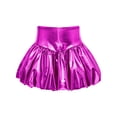 thumbnail image 6 of Haitryli Kids Girls Metallic Dance Outfits Shiny Cropped Jacket with Bubble Skirt Set Hip Hop Jazz Clothes Dancewear Hot Pink 16, 6 of 7