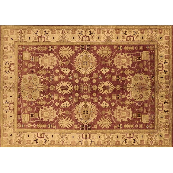 Ahgly Company Indoor Rectangle Oriental Brown Industrial Area Rugs, 3' x 5'
