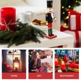 thumbnail image 6 of 3pcs Christmas Nutcracker Decoration Wooden Nutcracker Xmas Tabletop Ornament, 6 of 6