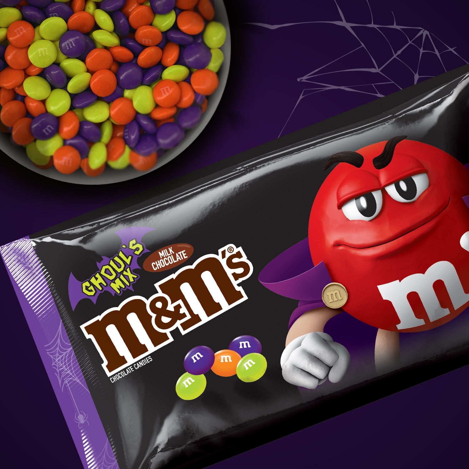 M&M'S Ghoul's Mix Milk Chocolate Halloween Candy Bag - 10oz