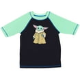 thumbnail image 2 of Star Wars The Child Little Boys Pullover Rash Guard and Swim Trunks Outfit Set Little Kid to Big Kid, 2 of 5