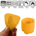 thumbnail image 3 of Mini molde para muffins, moldes reutilizables de silicona para cupcakes, paquete de 24, tazas pequeñas para hornear, juego de moldes para pasteles de trufa, antiadherentes, 3 of 5