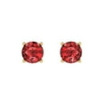 thumbnail image 3 of Clara Pucci 1Ct Natural Garnet Round Cut VVS1 Push Back Stud 14k Solid hypoallergenic Gold Designer Earrings For January, 3 of 7