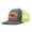 Gray and light green, variant on Papa Bear Leather Patch Embroidered Color Block Trucker Hat Unisex Adjustable Cotton Breathable Fashion Cap for Travel Daily Wear