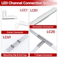 thumbnail image 3 of Muzata Paquete de 10 conectores de extensión para canal LED de aluminio en forma de U U1SW U101 U107 U108 Los canales de aluminio se pueden conectar sin problemas como proyectos de iluminación más lar, 3 of 5
