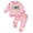 Q01-Pink2, variant on Cathalem Toddler Baby Girl Halloween Pumpkin Embroidery Bow Waffle Long Sleeve Sweatshirt Striped Pants Clothes Set,Pink,0-6 Months