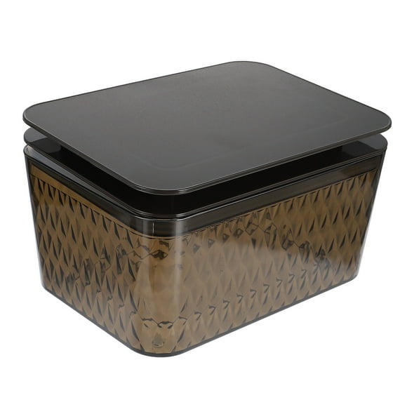 1pc Práctica caja de plástico para servilletas Caja de almacenamiento de pañuelos Recipiente para servilletas con tapa