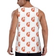 thumbnail image 3 of Fotbe Orange Fox Pattern Men's Quick Dry Workout Tank Top Gym Muscle Tee Fitness Bodybuilding Sleeveless T Shirt Breathable Workout Shirt-, 3 of 9