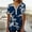 Navy, variant on Babysbule Women Summer Tops Shirts Women Fashion Summer Cute Fold Printed Regular Women Short Sleeves V Neck Button Top