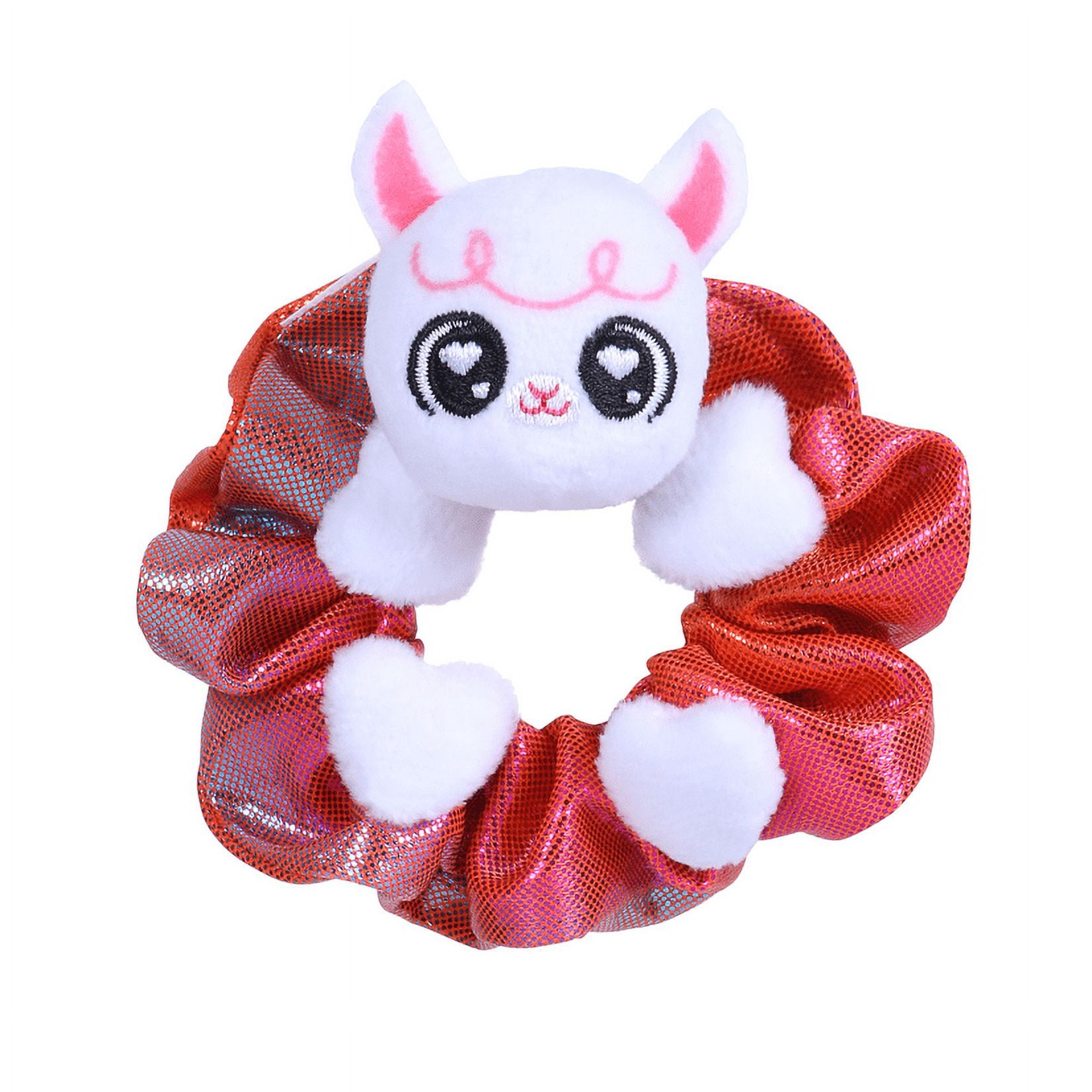 ScrunchMiez 4 Pack Excl. Scrunchies Transforms From Hair Scrunchie to Plush Friend & Backpack clip!