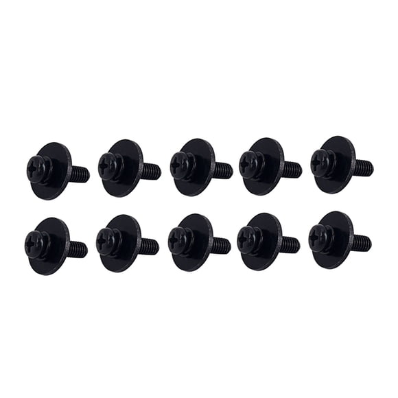 Paquete de 10 tornillos de orejetas de tambor, instrumento Musical de percusión portátil de Metal, Hardware reemplazable portátil, piezas de Accesorios para instrumentos musicales Negro WC23 Greeniant OD026149-01