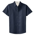 thumbnail image 6 of Yellow Rooster Womens Short Sleeve Easy Care Shirt Navy/Light Stone 2XL, 6 of 7