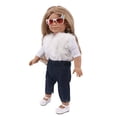 thumbnail image 2 of 4PC/Set Doll Clothes Dress Outfit Vest Pants T-Shirt Set for 18 American Girl Generation Doll, 2 of 4